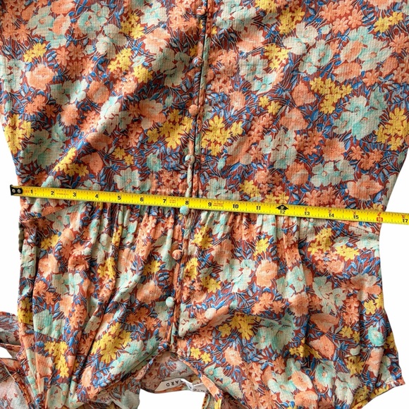 Veronica Beard Malgosia Floral Cotton Ruffle Cottagecore Vintage Midi Dress 10 - Picture 11 of 12